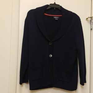 NWOT American Living Navy Knit Cardigan Sweater